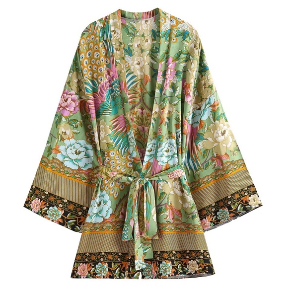 Mini MeadowLands Boho Short Kimono Cardigan Throw - Picture 5 of 7